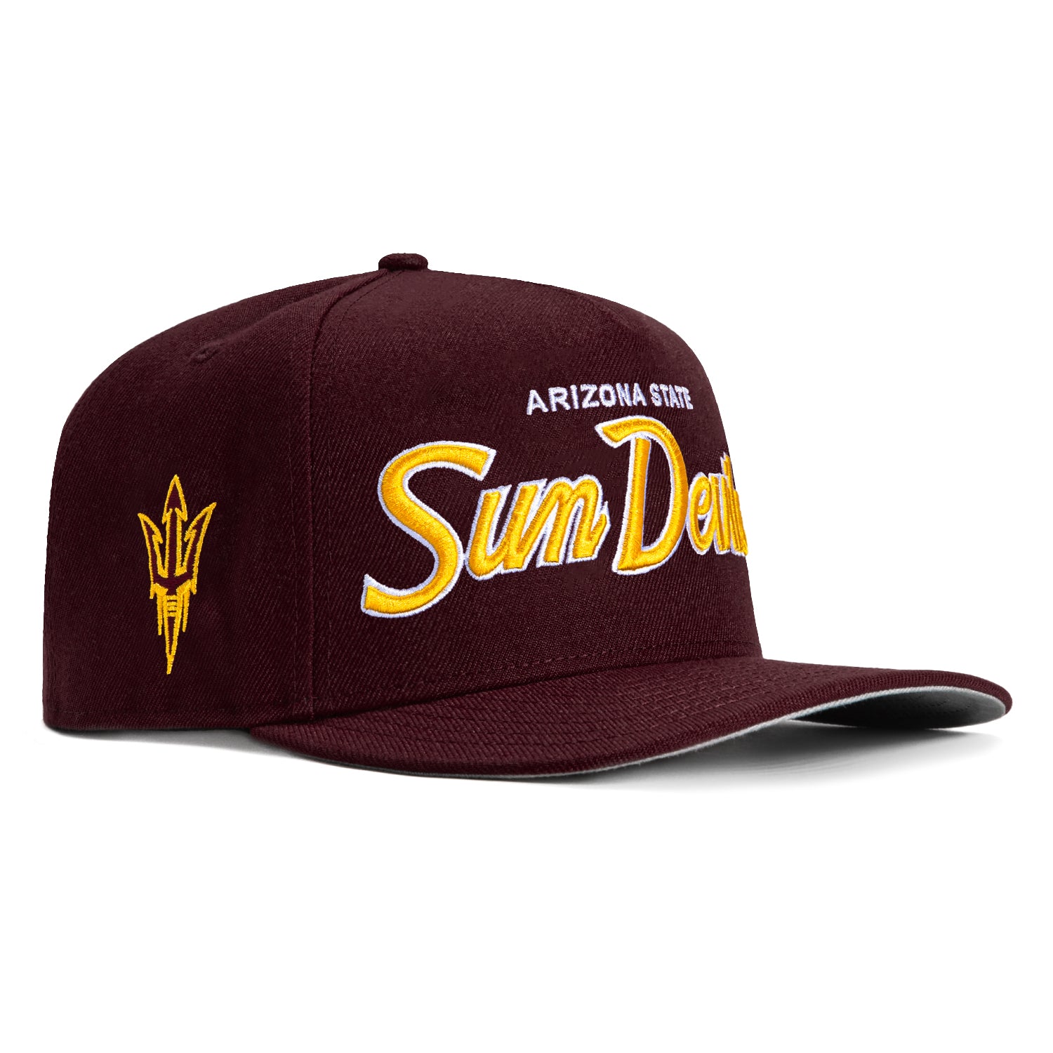 New Era 9Fifty A-Frame Arizona State Sun Devils Logo Patch Snapback Hat - Maroon | NCAA College Baseball Cap for Fans & Alumni | Game Day, Tailgating, Sports Events