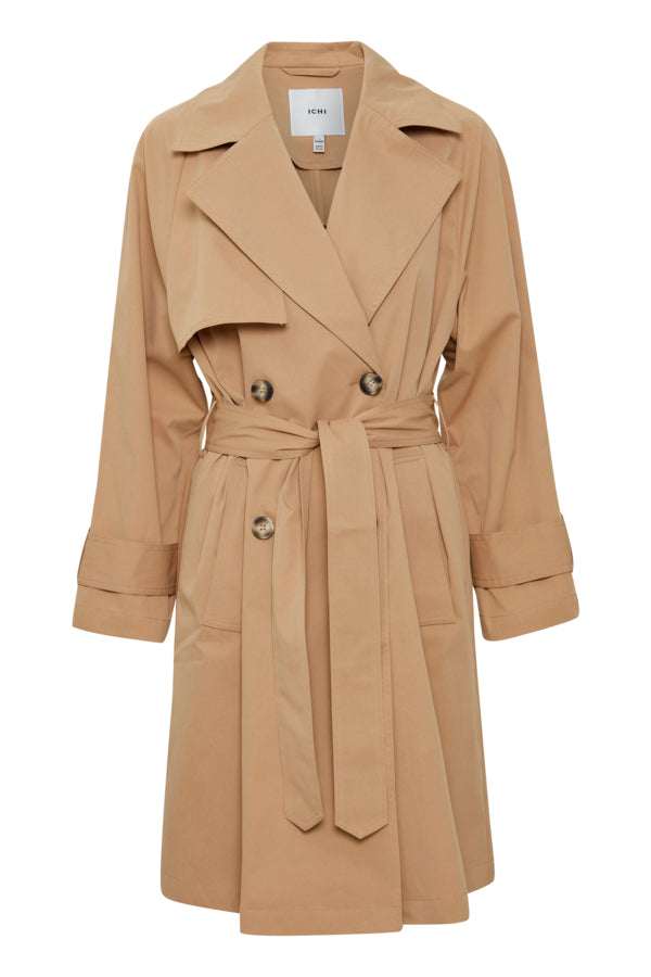 LOVA Women's Classic Trench Coat - Waterproof Long Coat with Belt, Beige | Perfect for Office, Travel & Fall Outerwear