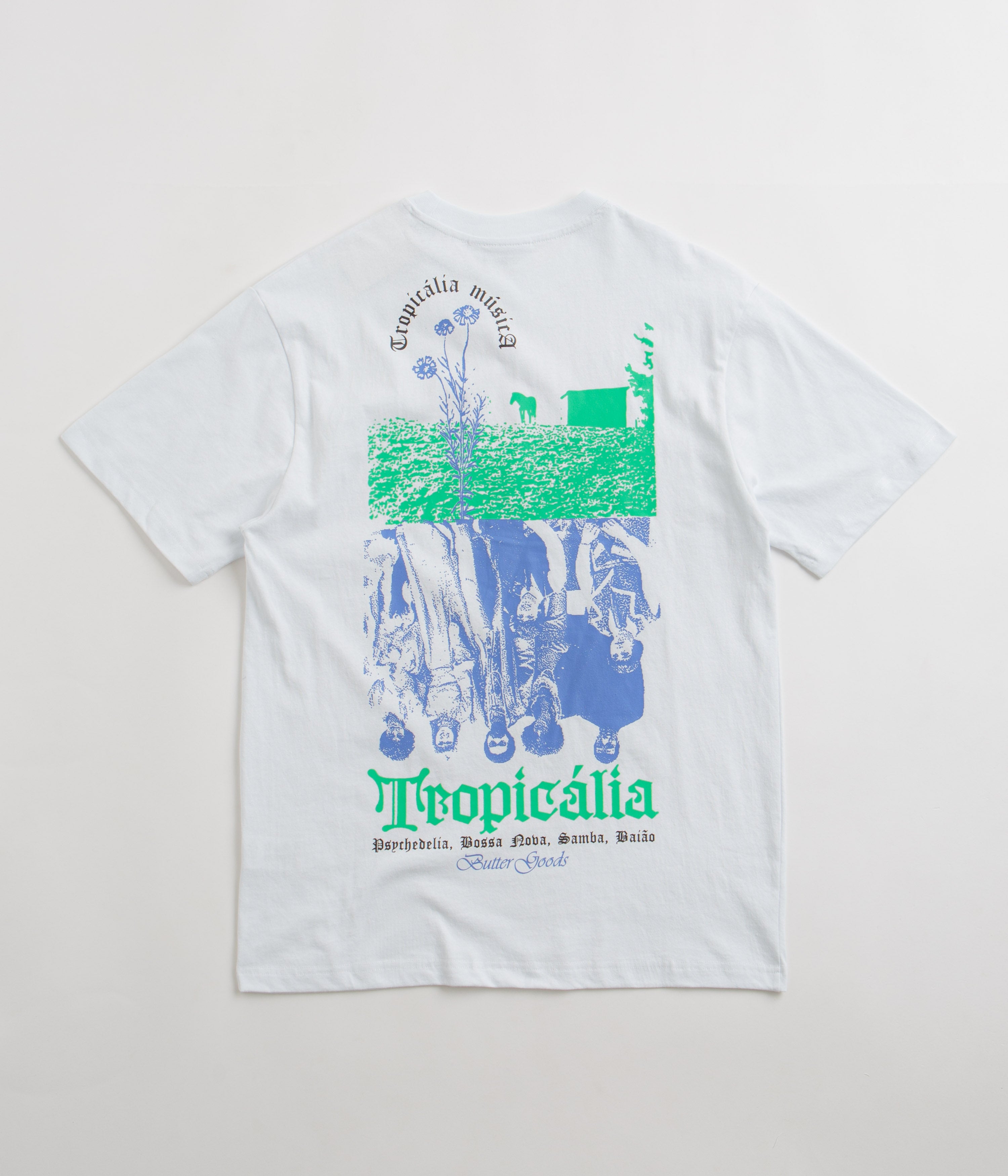 Butter Goods Tropicalia Graphic T-Shirt for Men & Women - Soft Cotton White Tee - Casual Streetwear & Summer Outfit Essential