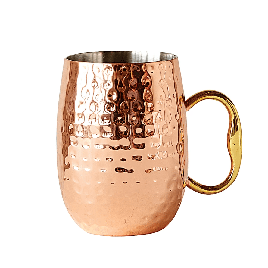 Hammered Stainless Steel Moscow Mule Mug with Copper Finish - Perfect for Cocktails, Parties & Home Bar Decor