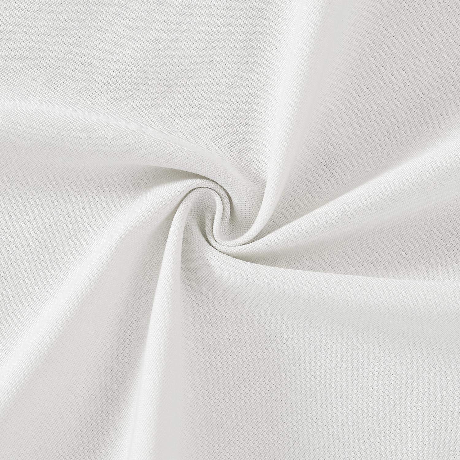 Frelement Waterproof Outdoor Curtains for Patio - UV Resistant, Rustproof Grommet Top & Bottom - 84W x 96L White Drape Panels - Perfect for Backyard, Deck, Pergola & Poolside Privacy