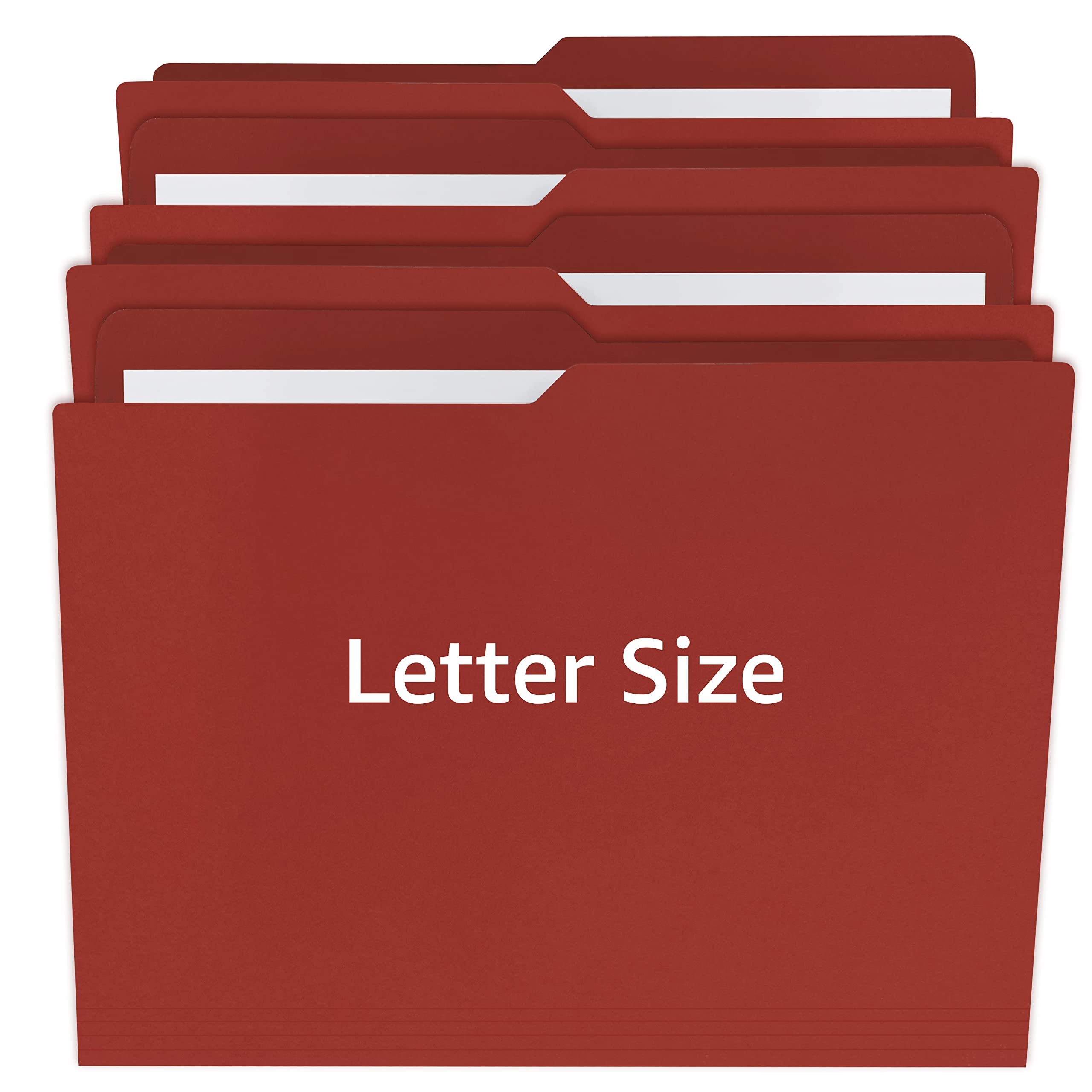 uBoxes Letter Folders - 100 Pack (3 Boxes) - Premium Deep Red Stationery for Mailing, Organizing & Office Use