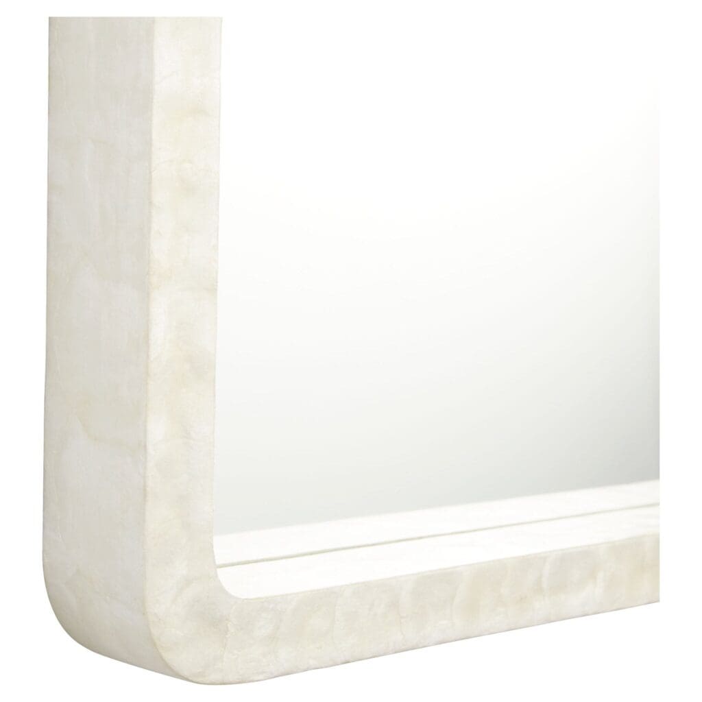 Cyan Design 11691 Triton Rectangle Wall Mirror - White - Perfect for Bathroom, Bedroom & Entryway Decor