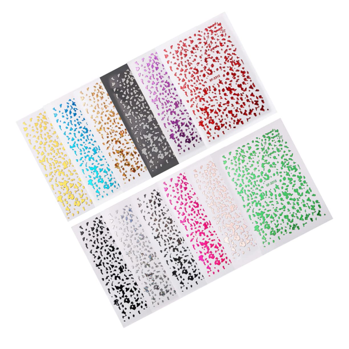 Mikinona 1 Set Self-Adhesive Nail Art Stickers - Glitter Flake Tips, Water Transfer Nail Decals for DIY Manicure, Nail Art Supplies for Women | Perfect for Home Salon, Party Nails & Gift Giving