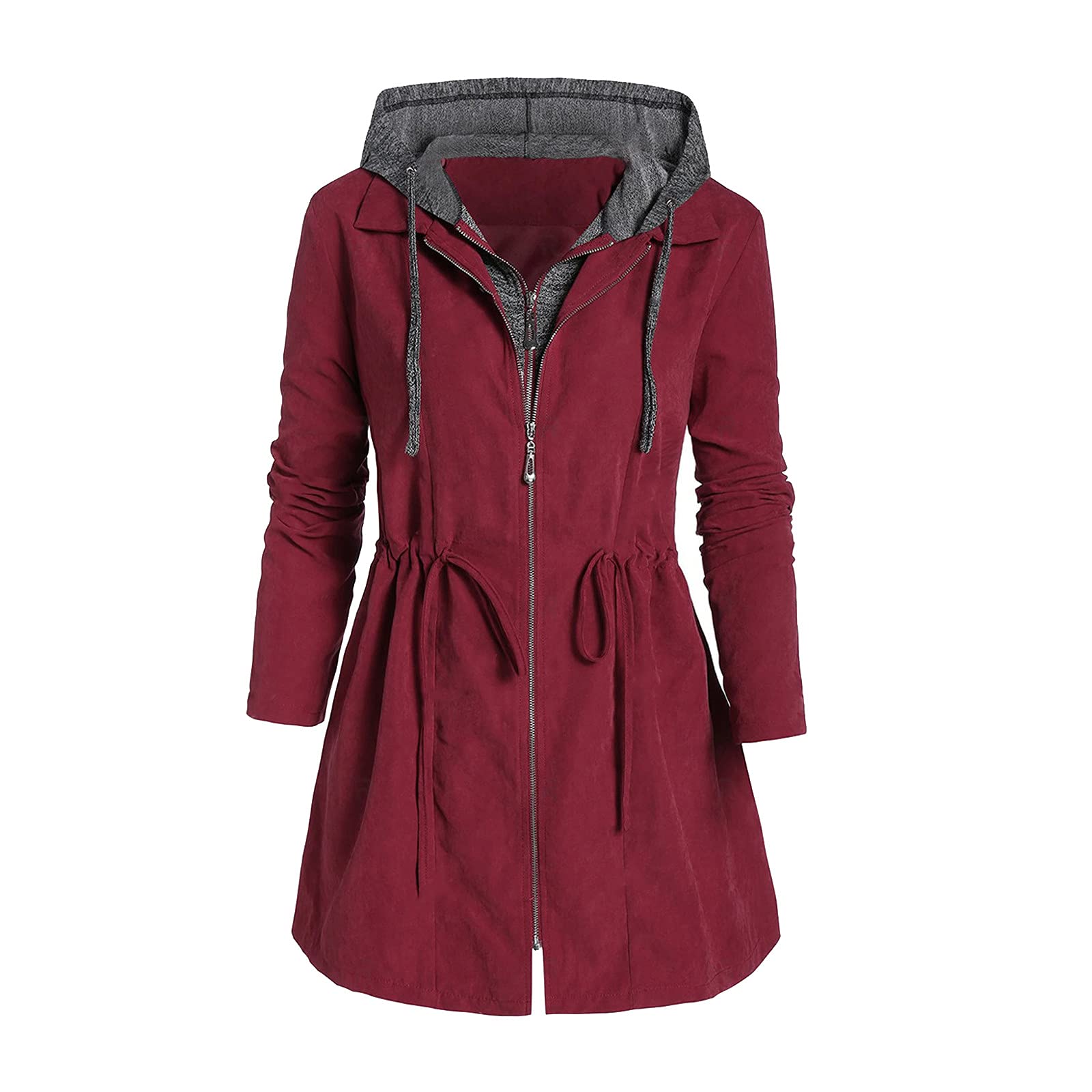 Women's Winter Warm Fleece Jacket - Fashionable Mid-Length Windbreaker Coat for Plus Size Ladies | Perfect for Cold Weather, Outdoor Activities & Daily Wear