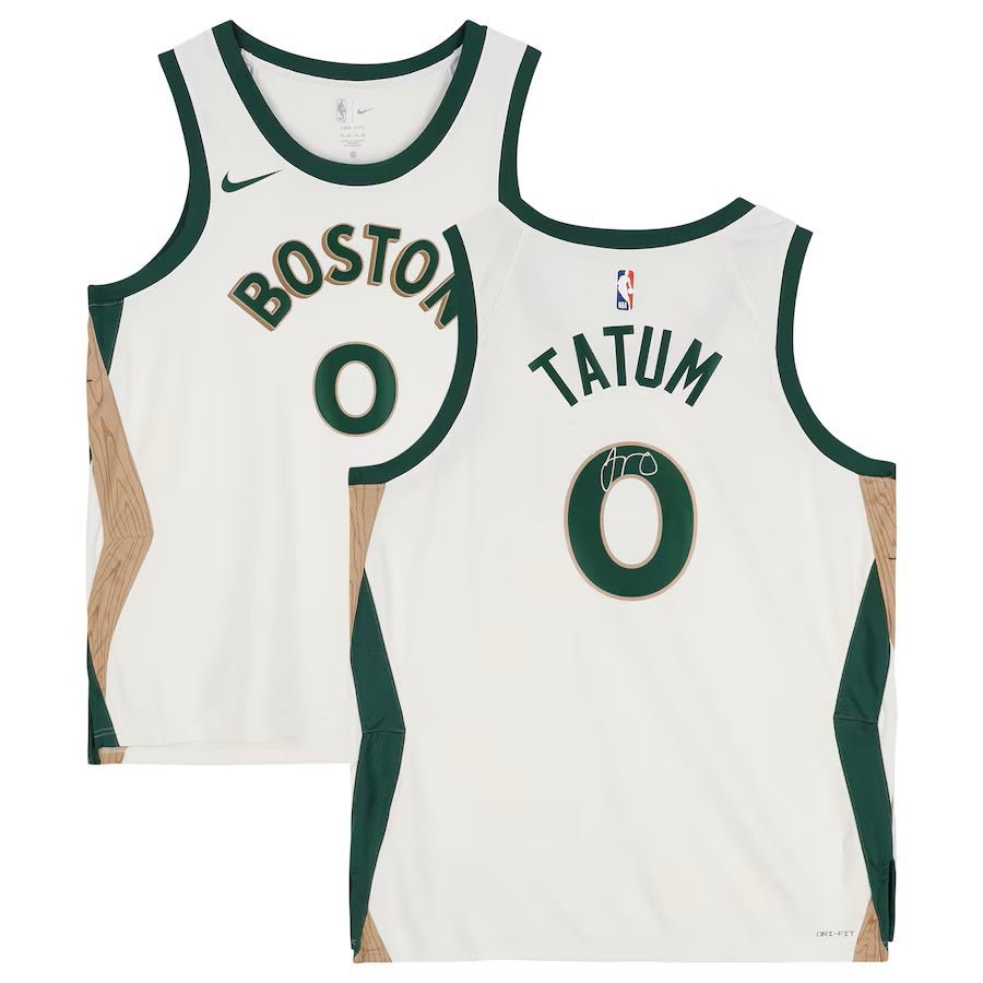 Authentic Jayson Tatum Signed Boston Celtics 2023-24 White Nike City Edition Swingman Jersey - Perfect for NBA Collectors, Fans & Sports Memorabilia Displays
