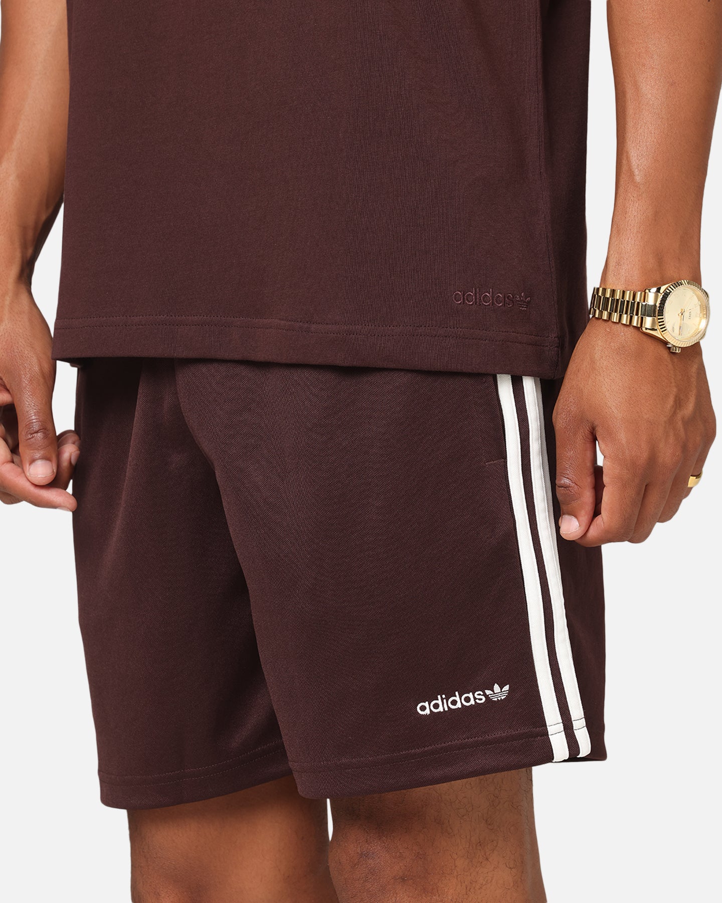 Adidas Men's Football Shorts - Brown Athletic Training Shorts for Soccer, Running & Gym - Comfortable & Breathable Sports Apparel