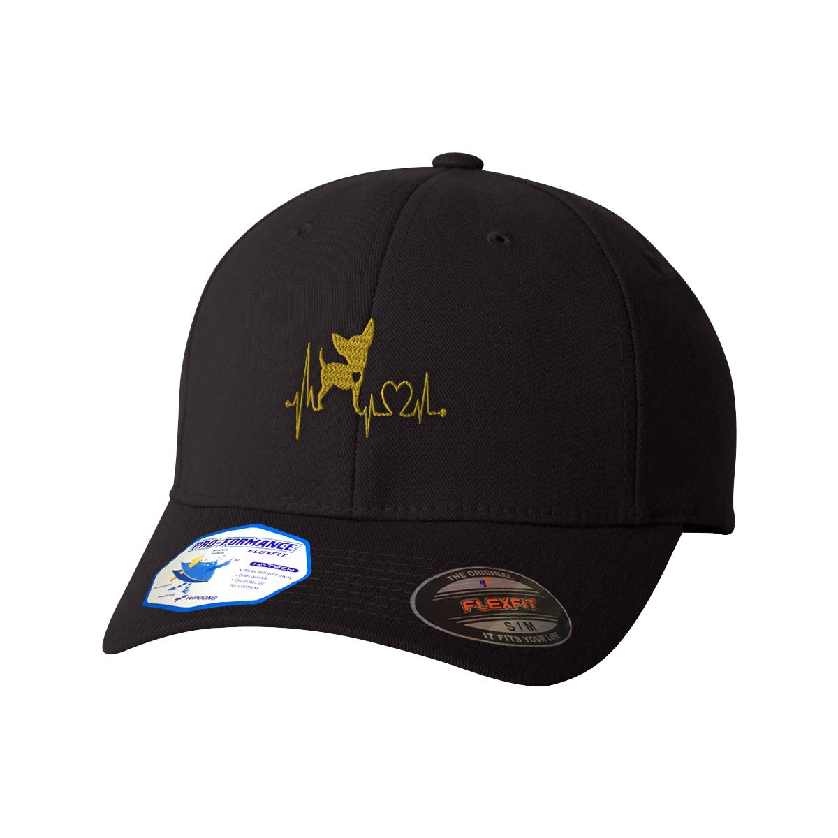 Flexfit Hats for Men & Women - Chihuahua Dog Lifeline Embroidered Polyester Baseball Cap - Perfect for Casual Wear, Outdoor Activities & Pet Lovers
