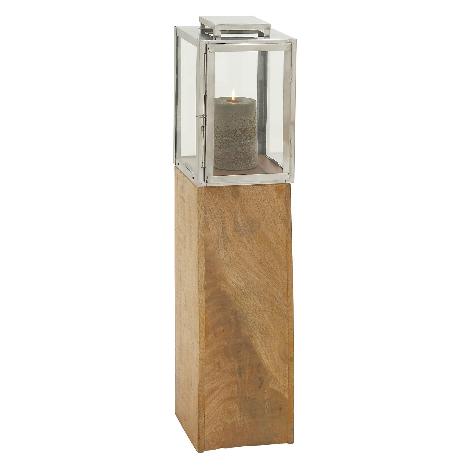Deco 79 Handmade Mango Wood Candle Lantern - 9