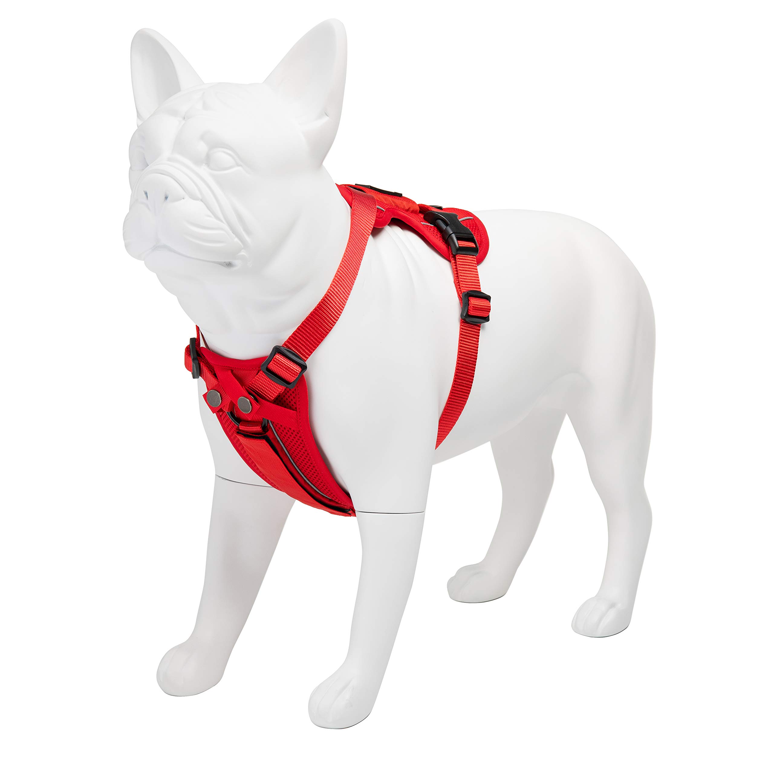 Best Pet Supplies Voyager Freestyle 4-in-1 Adjustable Dog Harness with Removable Padding - Patent Pending Comfort Webbing for Small, Medium & Large Dogs (Red, X-Large 216-RD-XL) - Perfect for Walking, Training & Outdoor Adventures