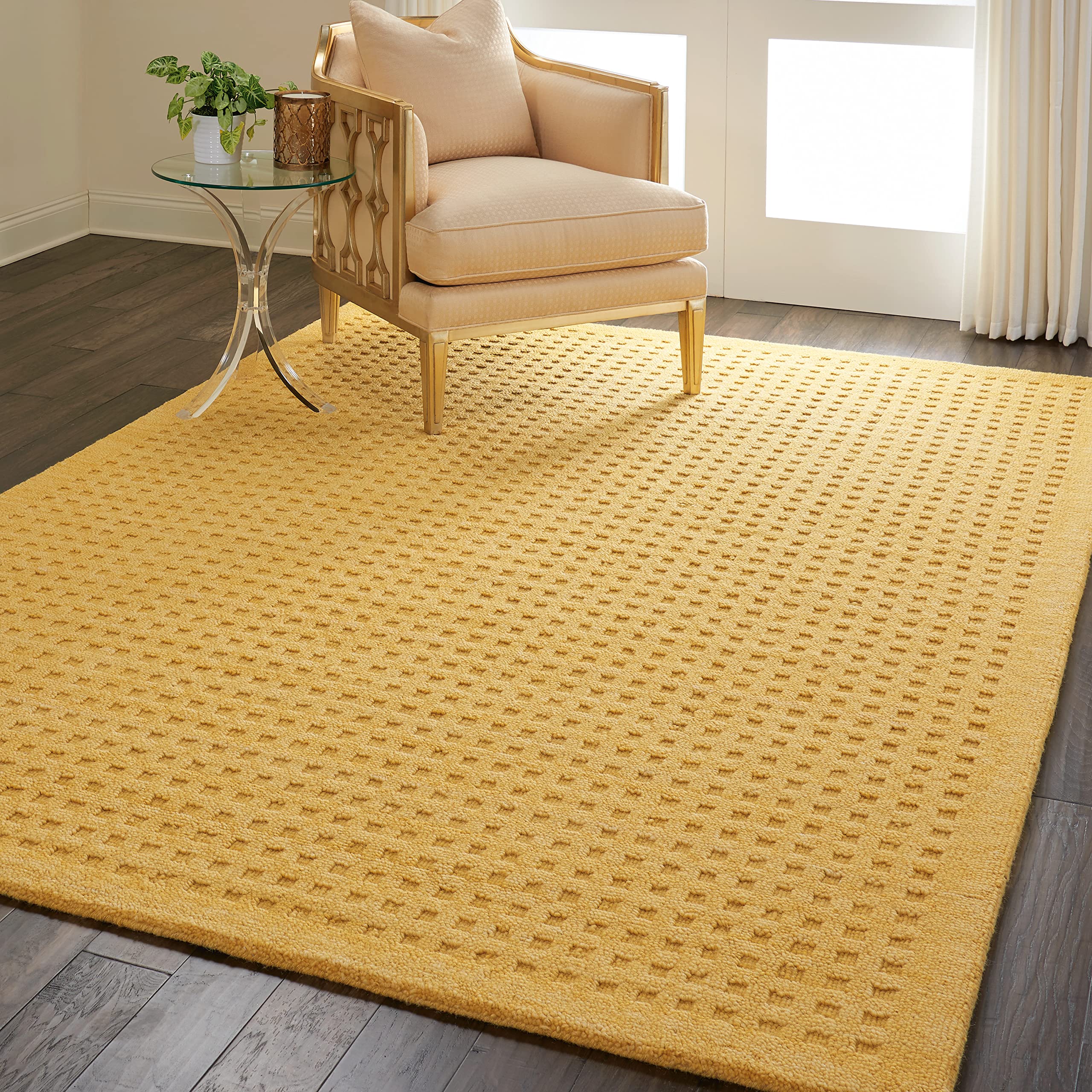 Nourison Perris Solid Gold 6'6