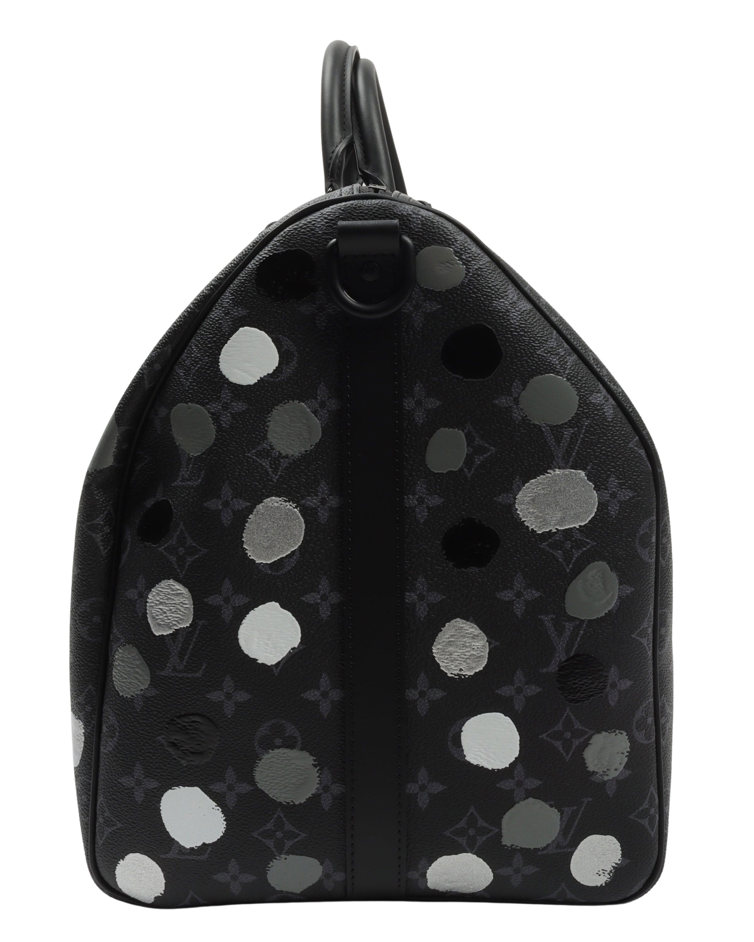 Yayoi Kusama Infinity Dots Keepall Bandoulière 55 - Stylish Travel Duffel Bag for Women & Men | Perfect for Weekend Getaways, Gym, and Business Trips | 2023 Limited Edition