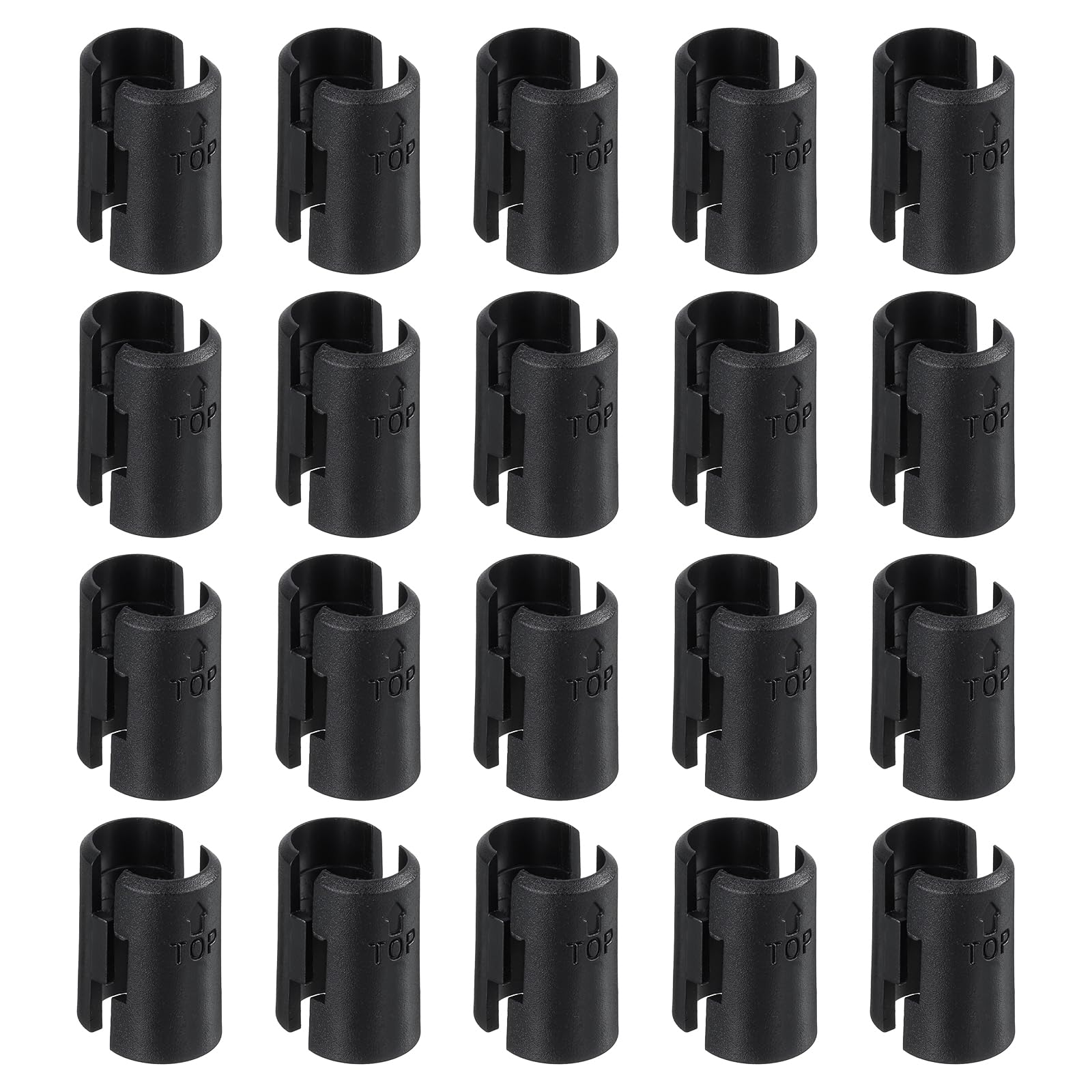 72Pcs Black Plastic Wire Shelving Shelf Lock Clips for 3/4