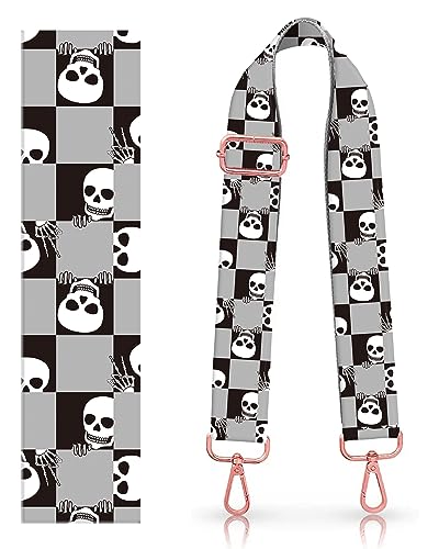 [Rose-golden Buckle]: Funny Checkerboard Skulls