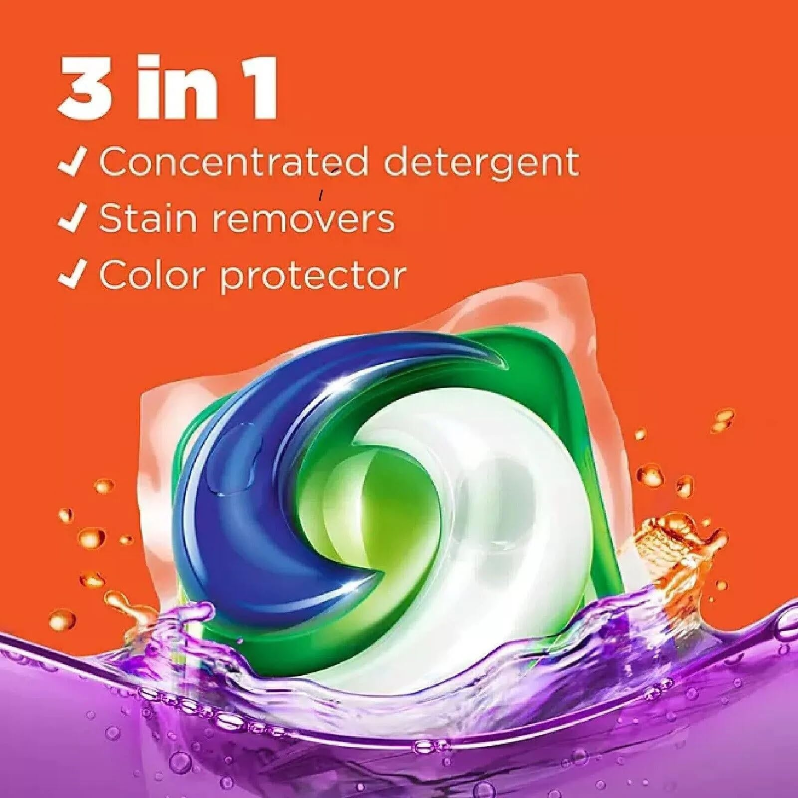 TIDE PODS Laundry Detergent Soap Pacs - Spring Meadow Scent, 3-in-1 Powerful Clean, HE Compatible, 39 Count (Pack of 1) | Fresh Scent for Clothes, Perfect for HE Washers, Ideal for Family Laundry & Stain Removal