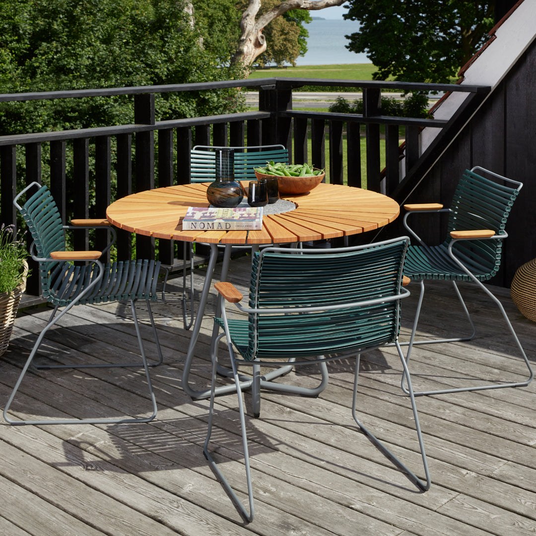 Click Outdoor Dining Chair with Armrests - Patio, Garden, Poolside & Deck Furniture - Weather-Resistant & Comfortable Seating for Outdoor Entertaining