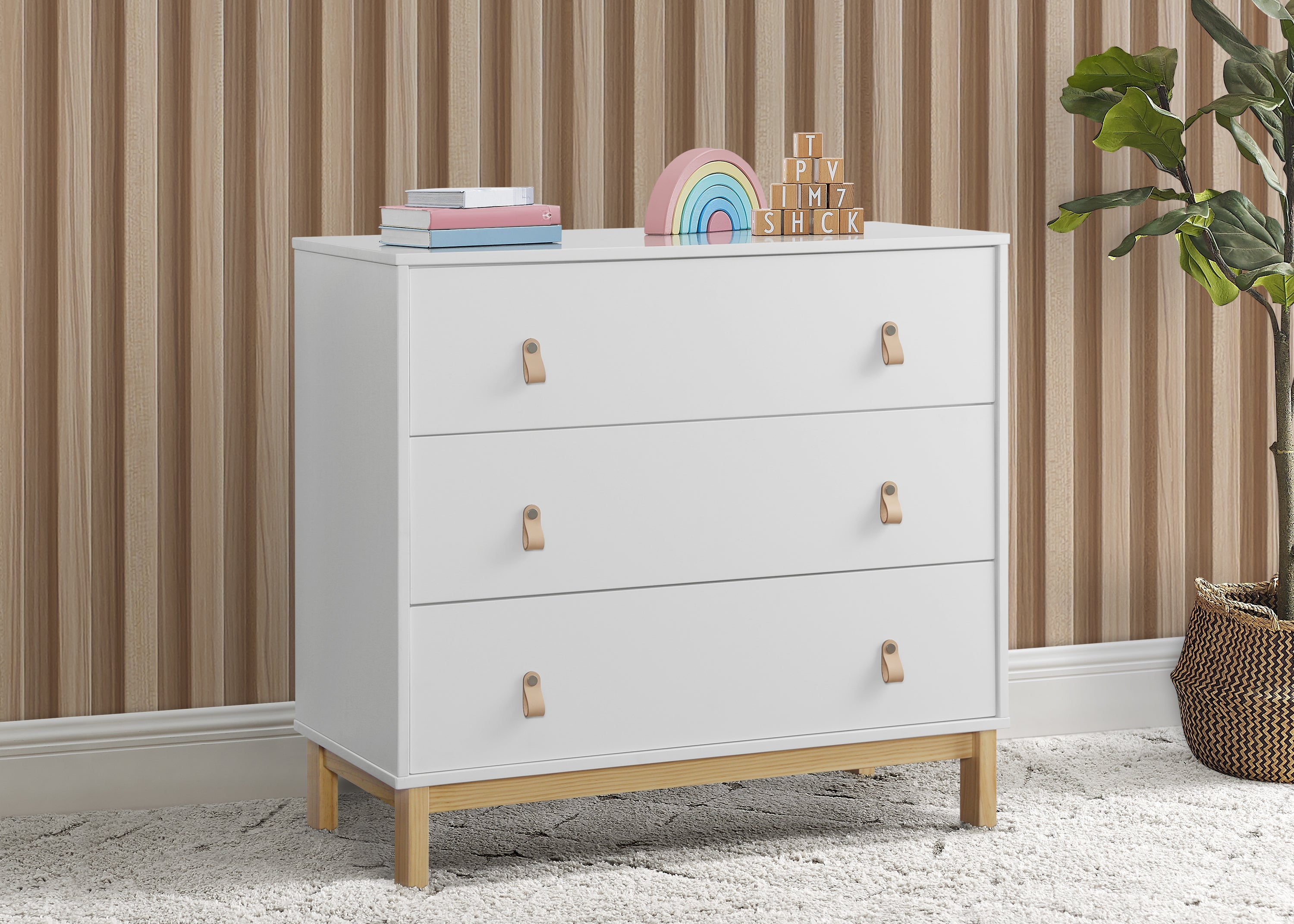 BabyGap Legacy 3-Drawer Nursery Dresser with Leather Pulls - Perfect for Baby Clothes Storage & Nursery Organization