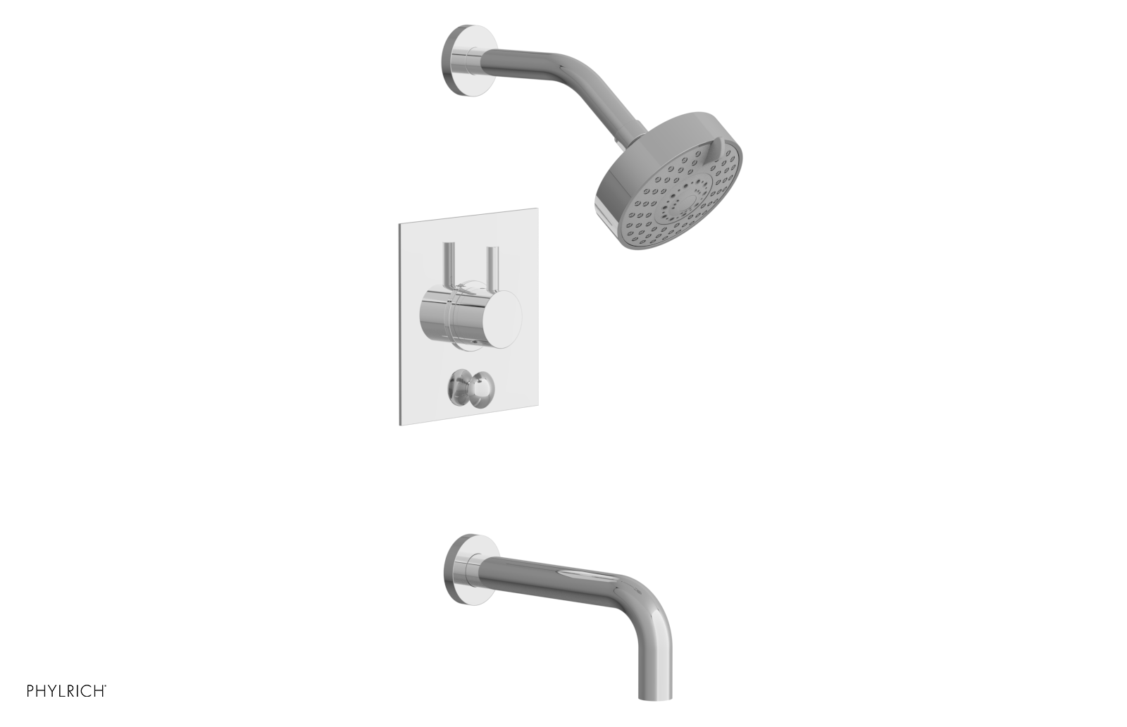 BASIC II Pressure Balance Tub and Shower Faucet Set 230S 29 - Chrome Finish for Bathroom & Shower Installation | Perfect for Modern Home Renovation and Spa-Like Experience