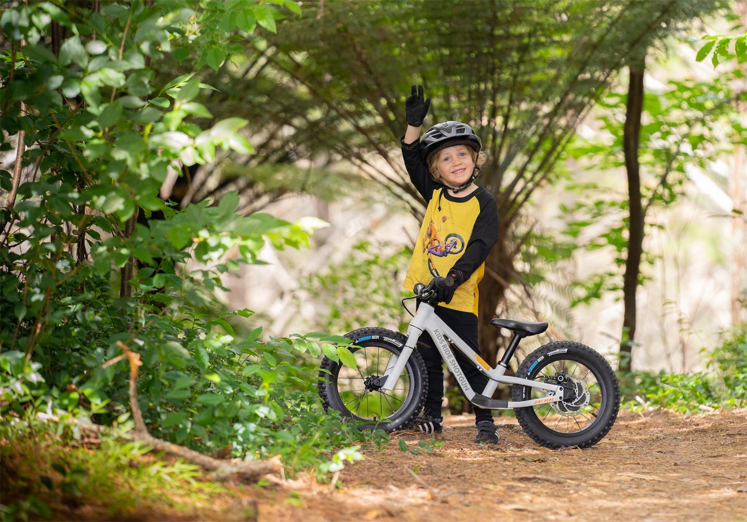 Kids Ride Shotgun Windproof Long Sleeve MTB Jersey for Boys & Girls - Perfect for Mountain Biking, Cycling & Outdoor Adventures