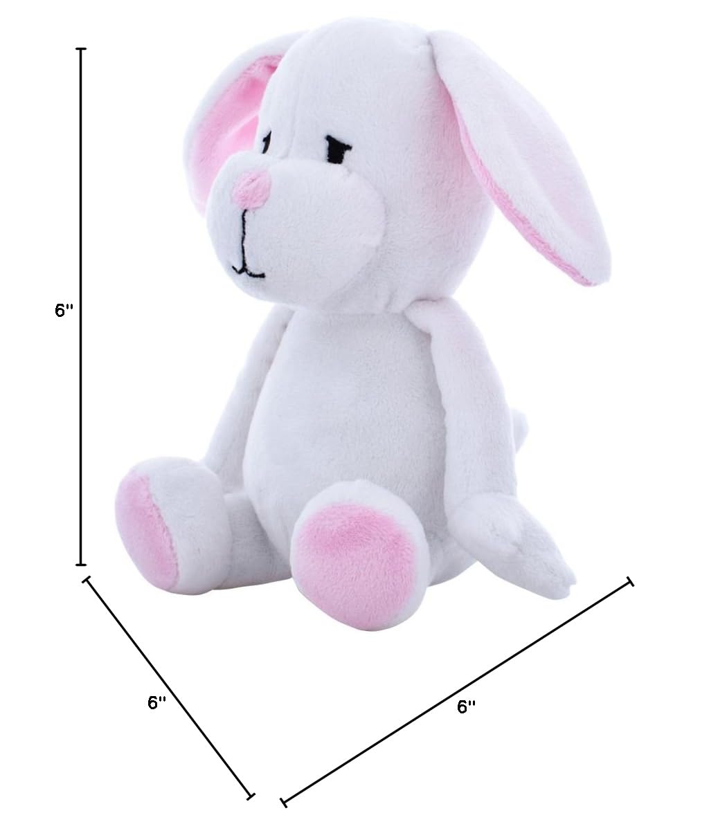 Blueberry Pet 6-inch Squeaky Plush Dog Toy - Easter Bunny Rabbit Chew Toy for Puppies & Small Dogs | Durable, Soft, Interactive Pet Toy for Cats & Dogs | Perfect for Playtime, Training & Easter Gifts