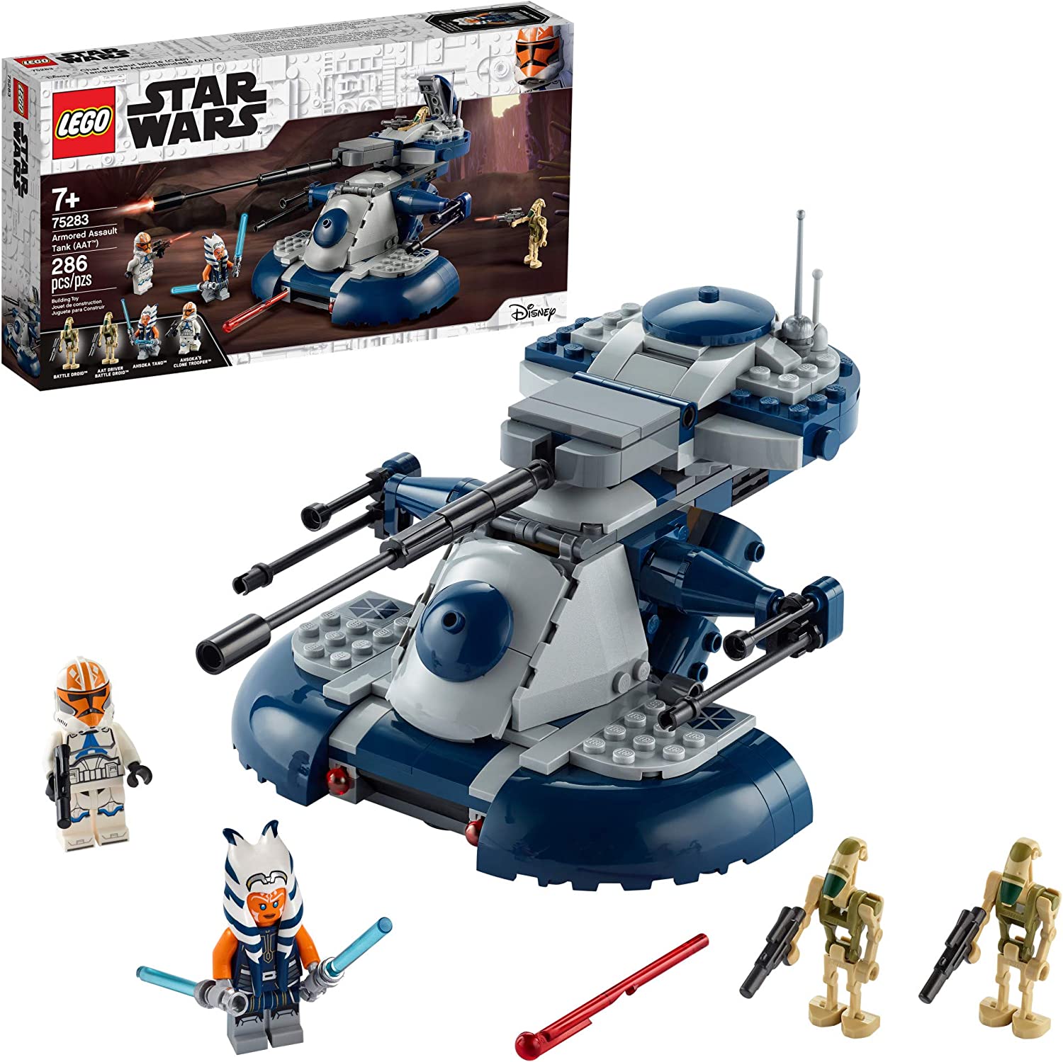 LEGO Star Wars The Clone Wars Armored Assault Tank (AAT) Building Kit 75283 - 332 Pieces, Clone Trooper Minifigures, Collectible Model for Kids & Adults - Perfect for Star Wars Fans & Battle Scene Displays
