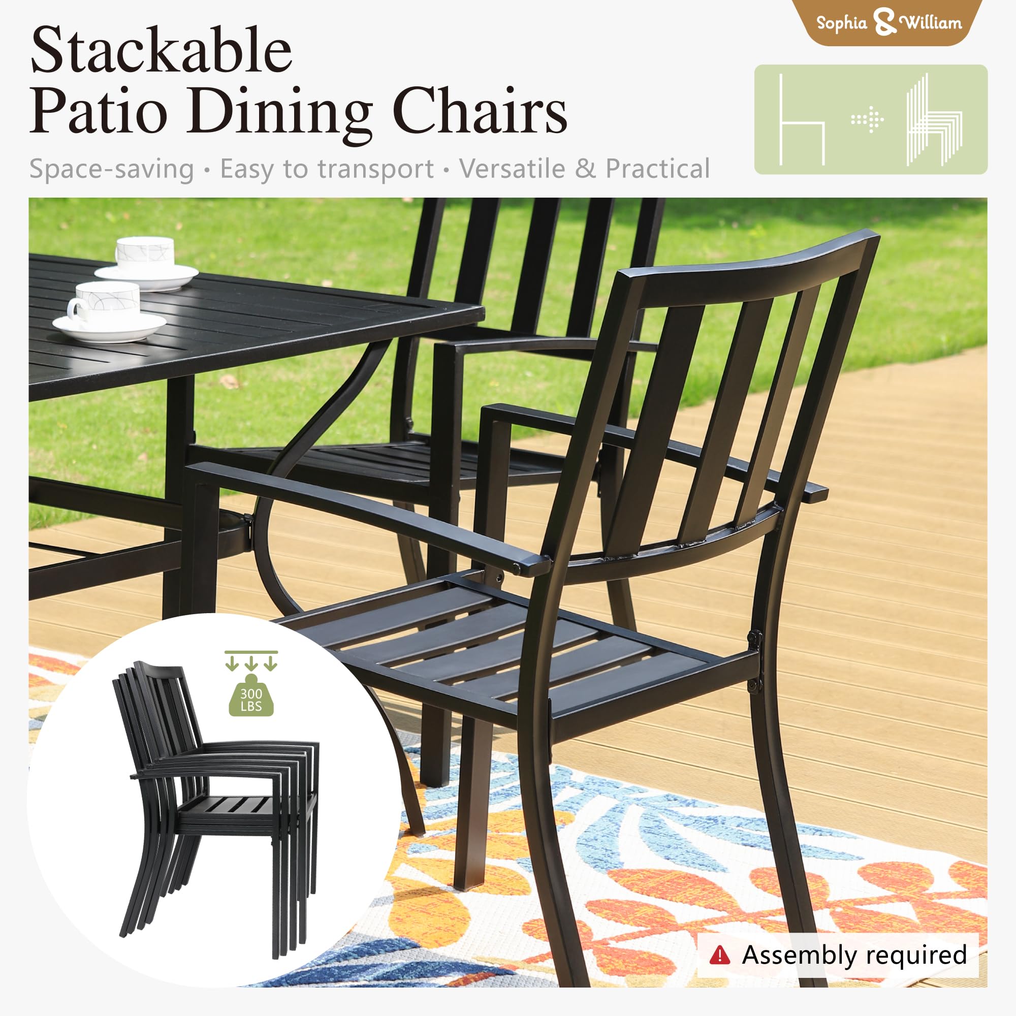 Sophia & William 5-Piece Outdoor Dining Set - 37