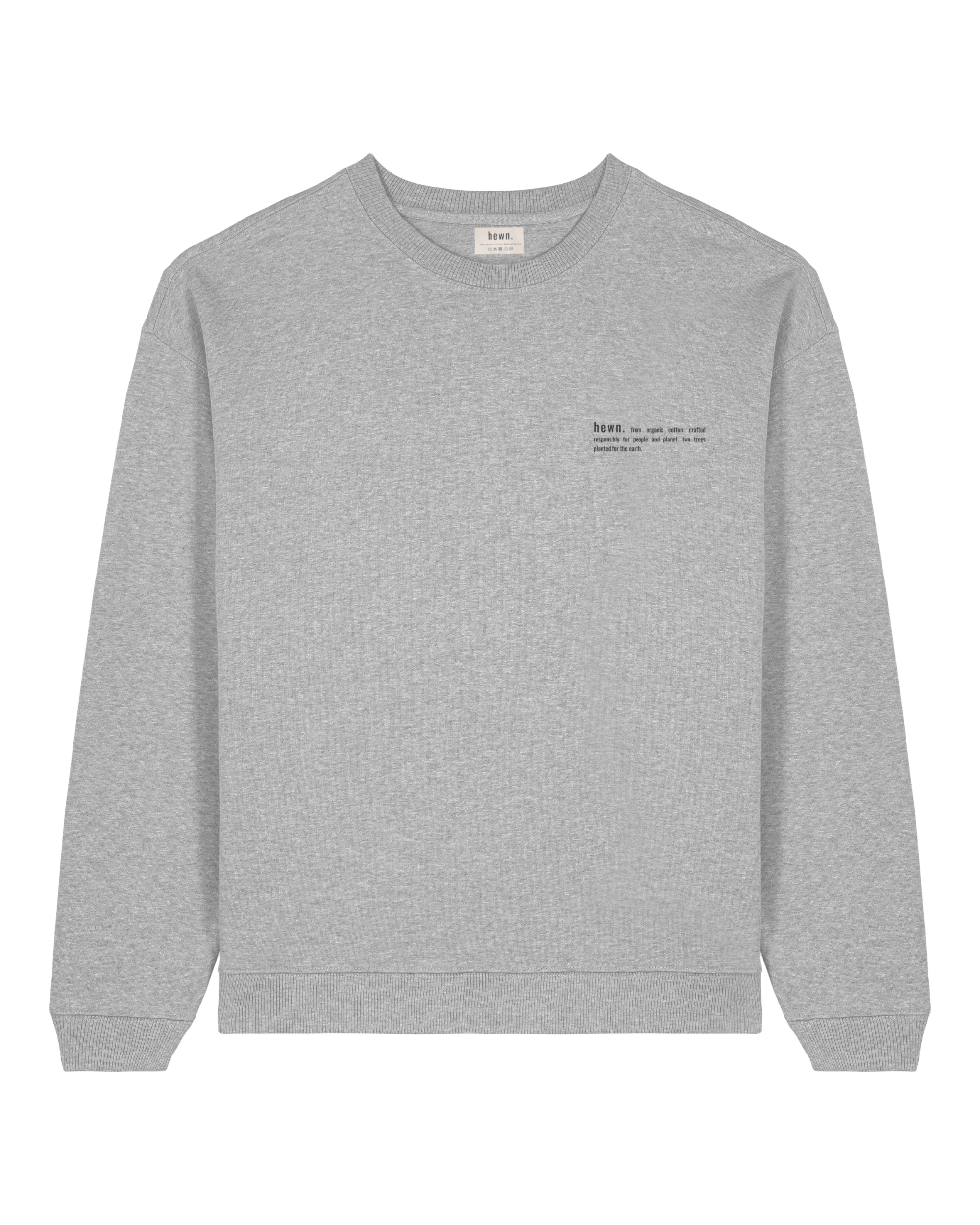 Organic Cotton Oversized Sweatshirt for Men - Soft & Comfortable Pullover Hoodie | Rock Grey Marl | Casual Streetwear, Loungewear & Winter Layering