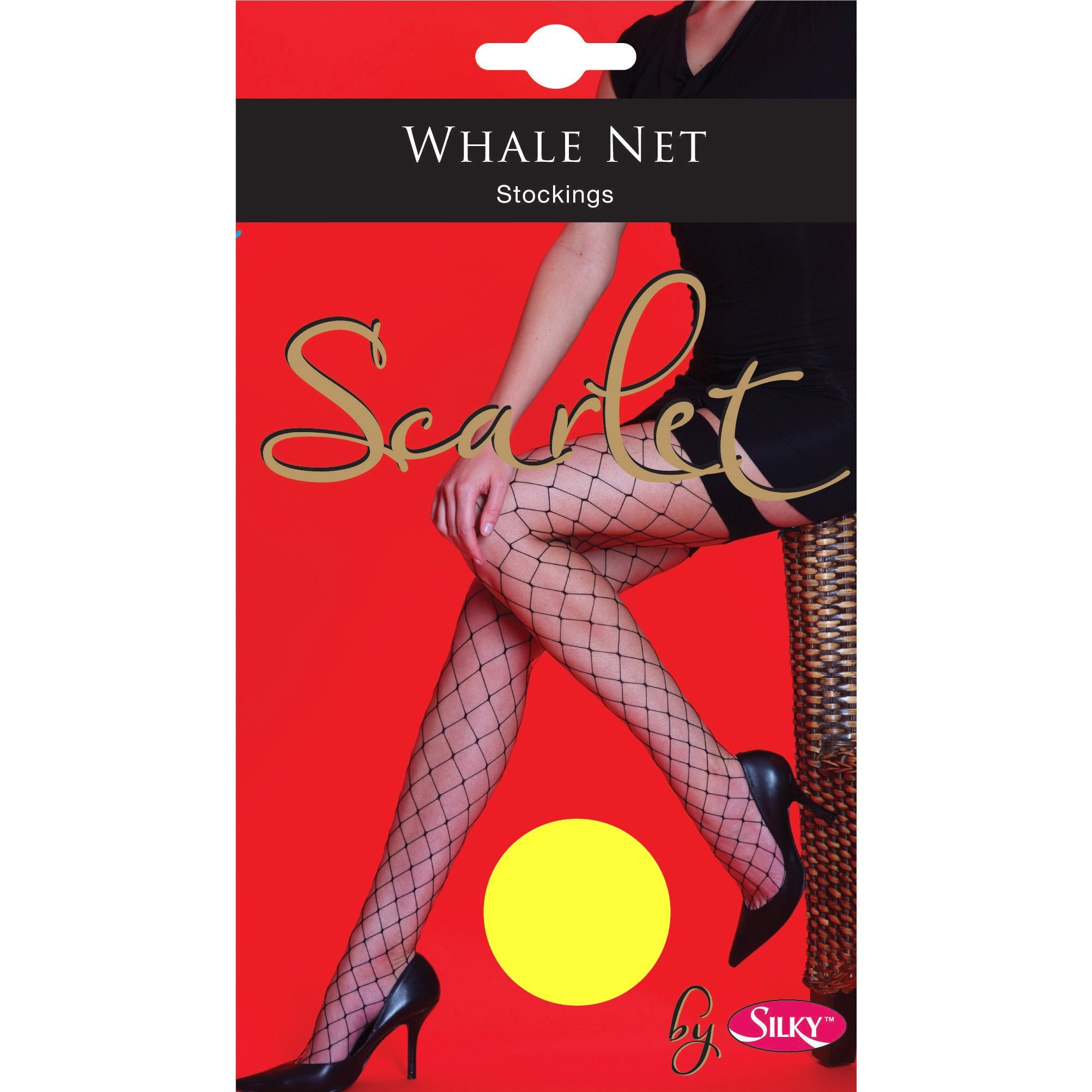 Silky Women's Scarlet Whale Net Stockings - 1 Pair - Sexy Fishnet Tights for Parties, Cosplay & Night Out