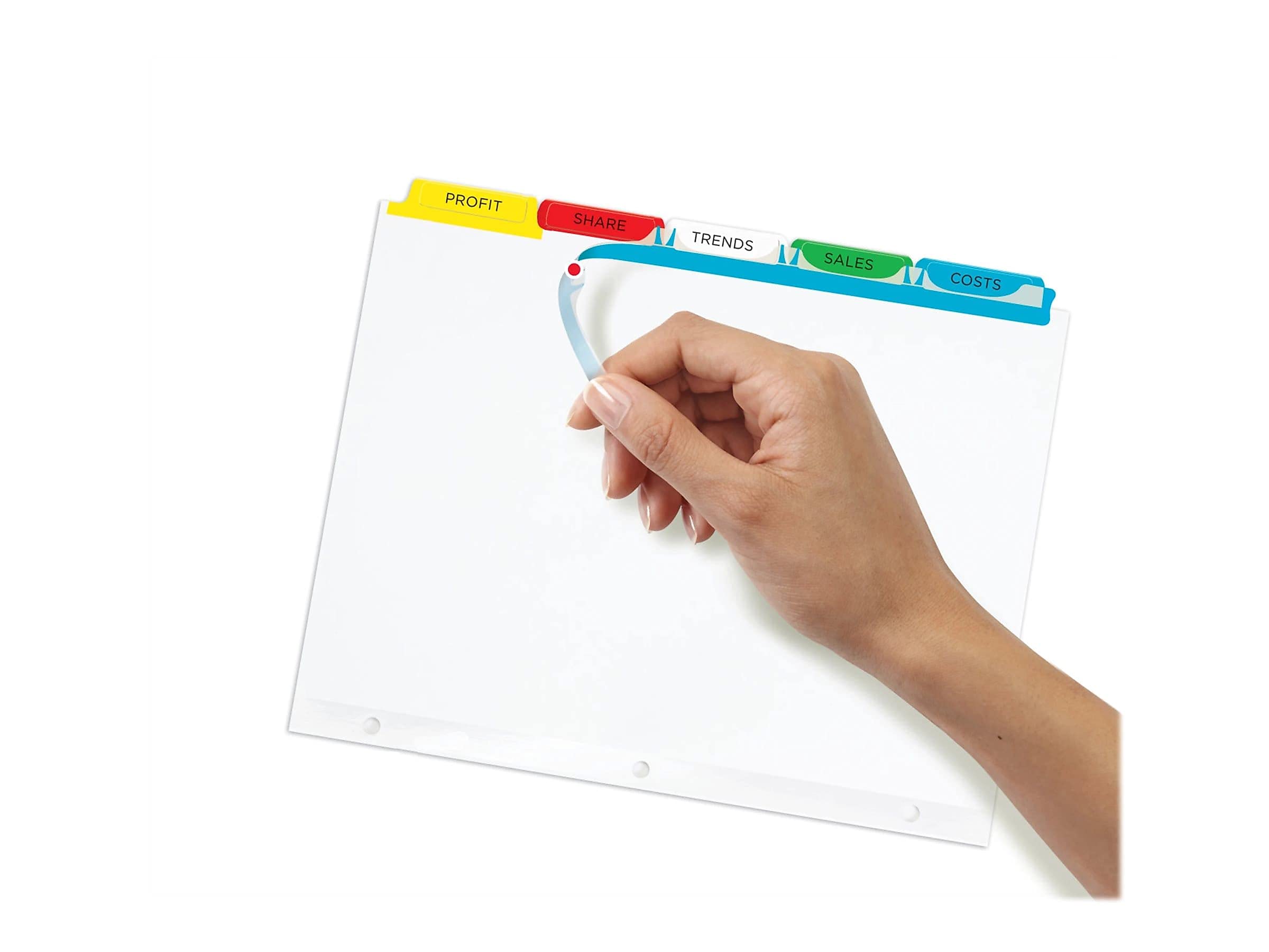 Avery 11404 Clear Label Index Maker Divider - 8.5x11 Inch, 12 Colored Tabs, 5 Sets per Pack - Perfect for Office Organization, School Binders & Filing Systems