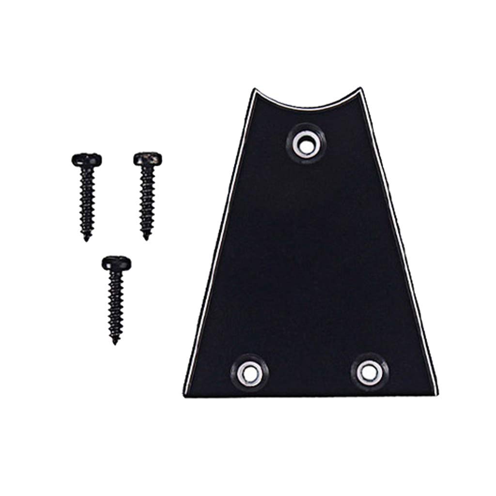 Gazechimp Black Plastic Truss Rod Cover for Electric Guitar & Bass - Durable Replacement Part for Guitar Maintenance & Setup