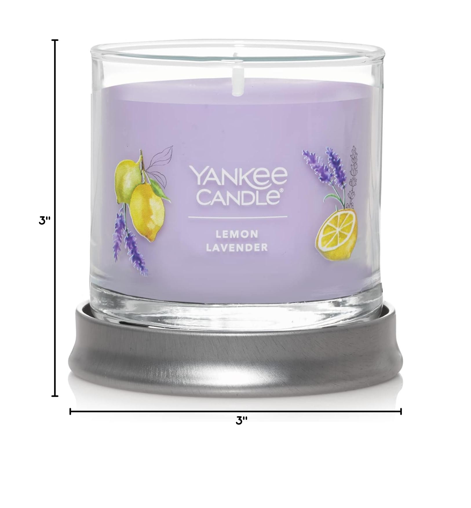 Yankee Candle Lemon Lavender Scented Candle - 4.3oz Small Tumbler Single Wick for 20+ Hours Burn Time | Aromatherapy, Home Decor & Relaxation Gift for Bedroom, Bathroom & Living Spaces
