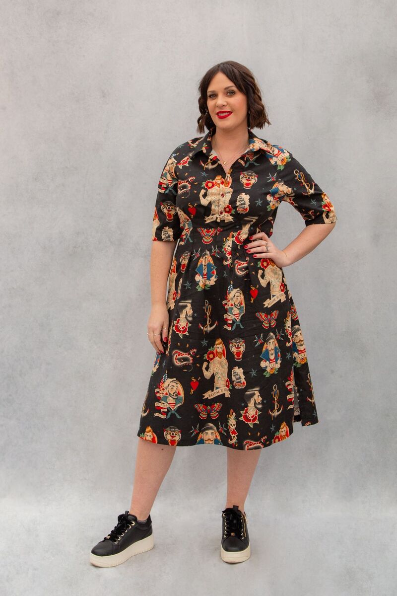Emporia Patterns Zoe Dress - Stylish Women's Floral Summer Dress for Casual Outings & Beach Vacations
