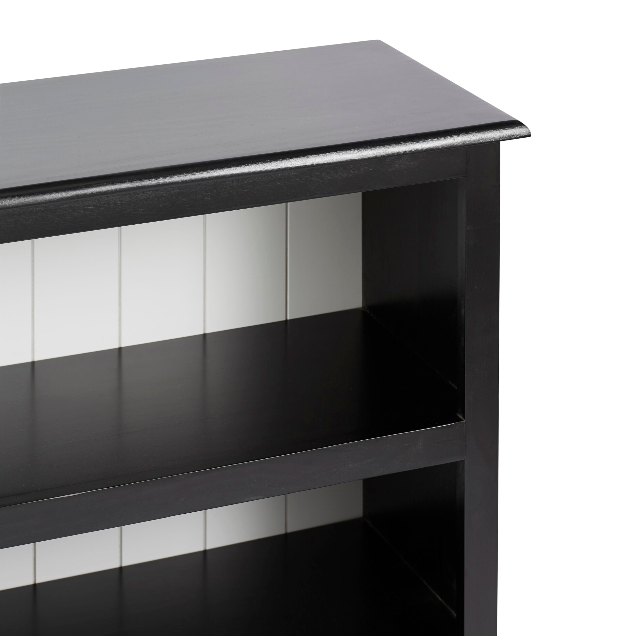 Armand Lowline Bookcase 90 x 155cm Black - Modern Bookshelf for Living Room, Bedroom & Office Storage - Sturdy & Stylish Furniture for Home Organization