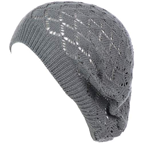 Lace Diamond Knit-charcoal Gray