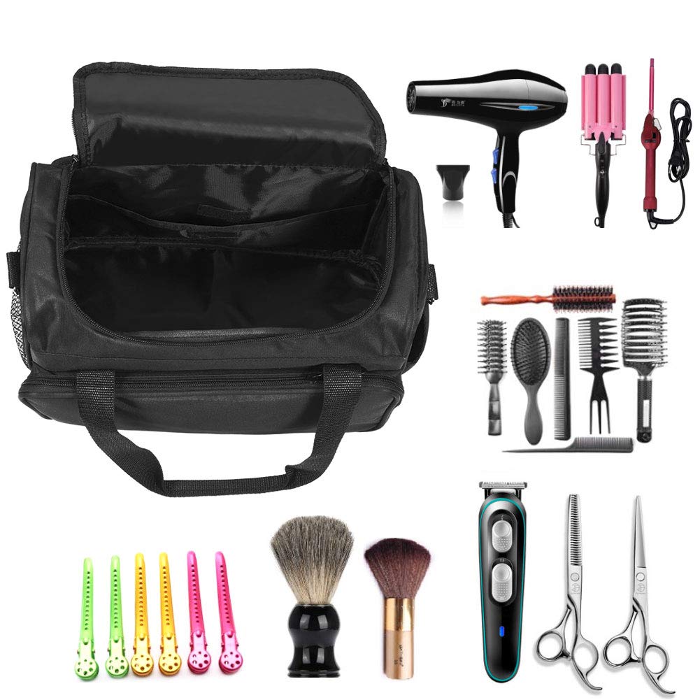 MAVIS LAVEN Professional Travel Cosmetics Bag for Men & Women - Multi-functional Salon Hairdressing Tools Organizer for Toiletries, Makeup, Brushes & Styling Accessories - Perfect for Salon Professionals, Travel & Home Use