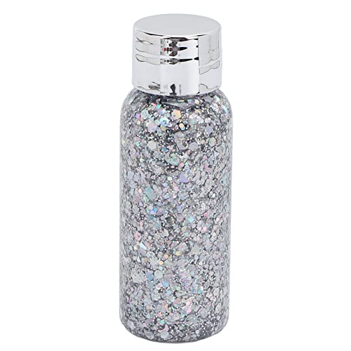 Waterproof Liquid Glitter Makeup Gel - Quick Drying Silver Glue for Stage Performances, Face & Body Art | Perfect for Cosplay, Halloween, Parties & Special Effects Makeup