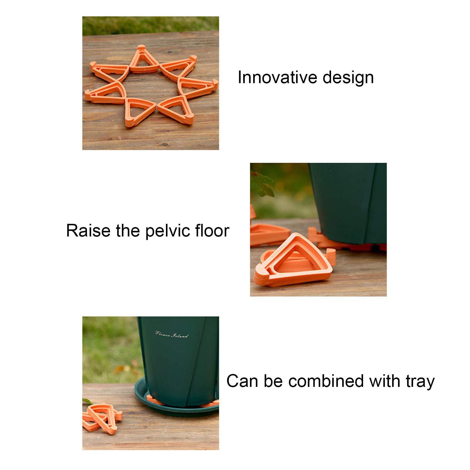 24 Pack Invisible Flower Pot Risers - Plant Pot Feet & Lifters for Small to Large Indoor/Outdoor Planters - Durable Potted Plant Stand for Better Drainage & Airflow - Perfect for Decks, Patios, and Garden Spaces