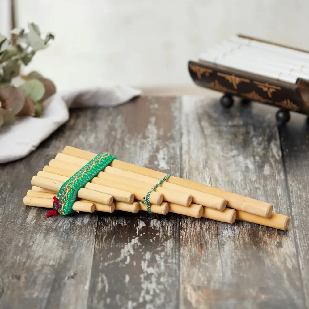 Premium Zampona Double Pan Flute - Authentic Andean Musical Instrument for Folk Music, Meditation & Cultural Performances