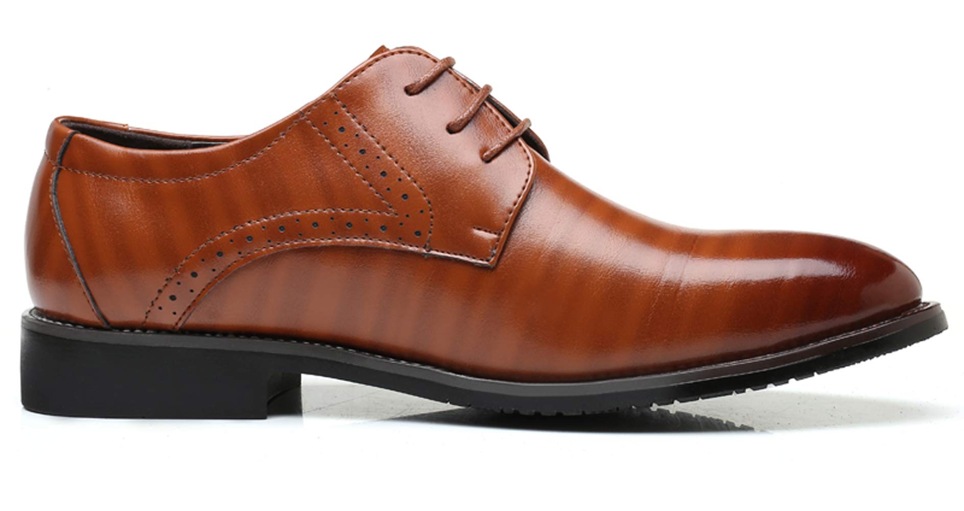 Santimon Men's Oxford Shoes - Classic Formal Business Dress Shoes with Pointed Toe & Lace Up Design | Perfect for Office, Weddings & Professional Events