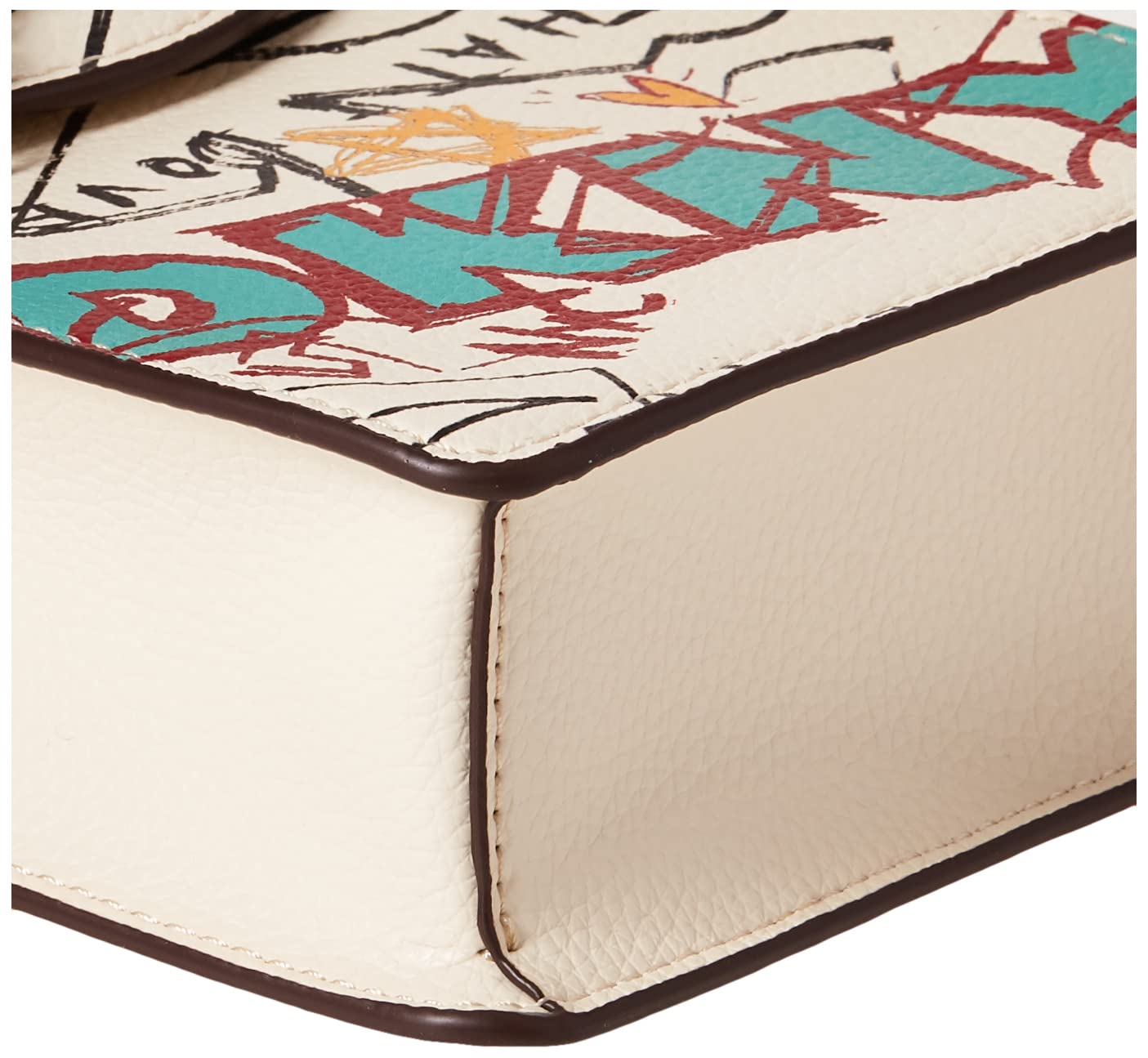 DKNY Women's Elissa N/S Phone Crossbody Bag - White Graffiti Print, One Size US - Stylish & Compact Purse for Everyday Use, Travel, and Shopping