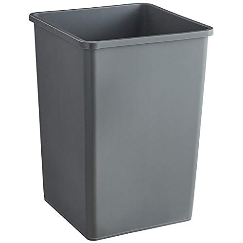 PRO&Family 140 Qt. / 35 Gallon / 132 Liter Gray Square Trash Can - Touchless Kitchen Garbage Bin, Office Waste Basket, Recycling Container for Home, Restaurant & Commercial Use