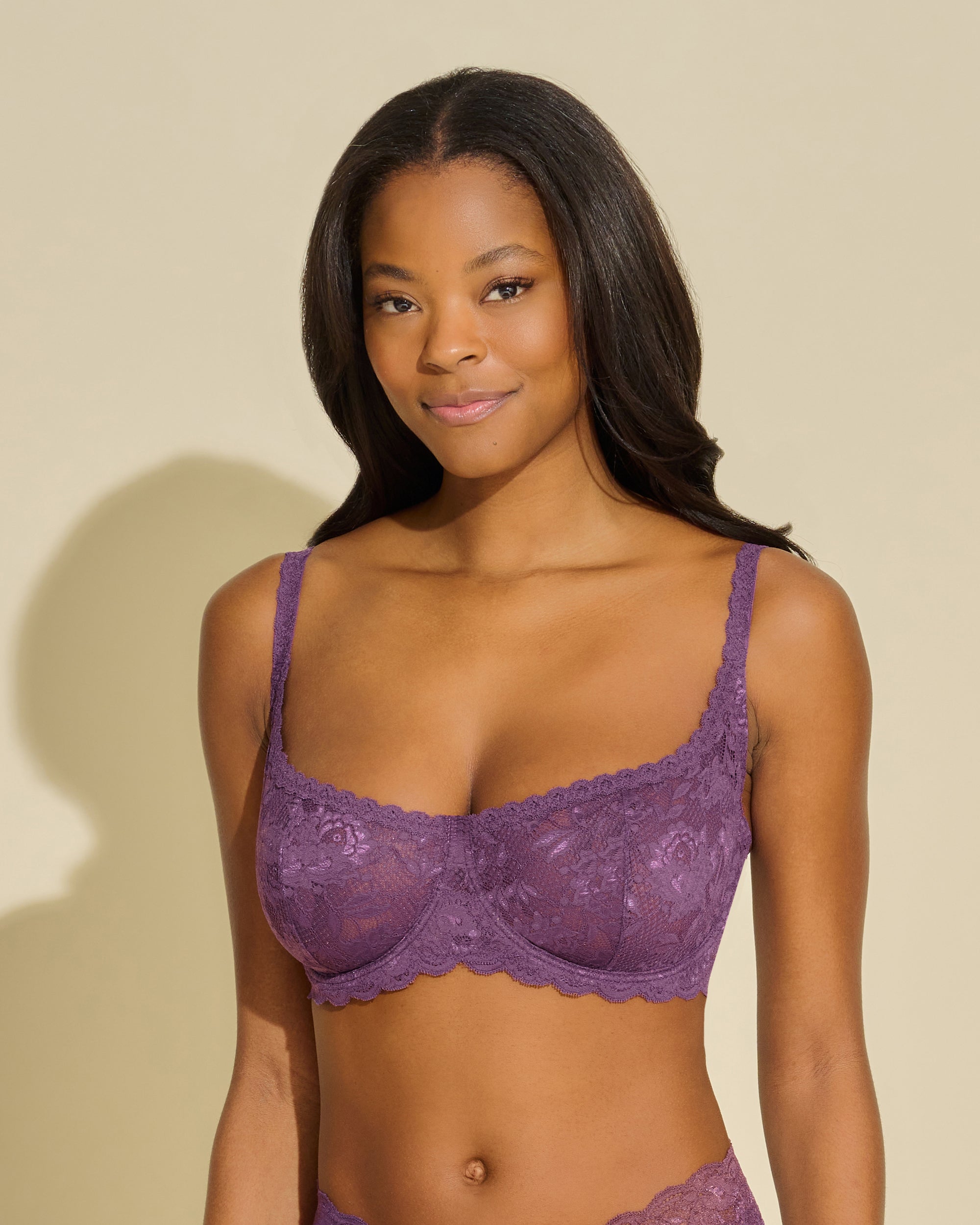 Never Say Never Balconette Bra Grappa - Sexy Lace Underwire Bra for Women - Perfect for Date Night & Special Occasions