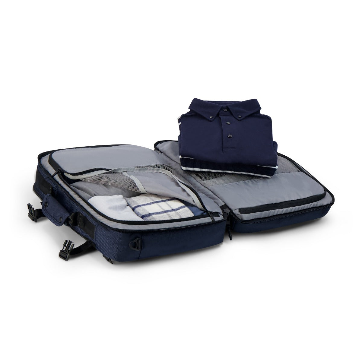 Premium Ridge Collection Cruiser Travel Backpack for Men & Women - Water-Resistant Navy Blue Carry-On Backpack - Perfect for Business Trips, Weekend Getaways & Airplane Travel