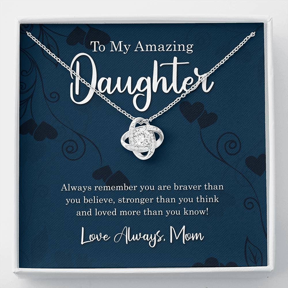 To My Daughter Necklace - Heart Pendant Jewelry Gift for Daughter from Mom | Birthday, Valentine's, Anniversary Present | Perfect for Special Occasions & Everyday Wear