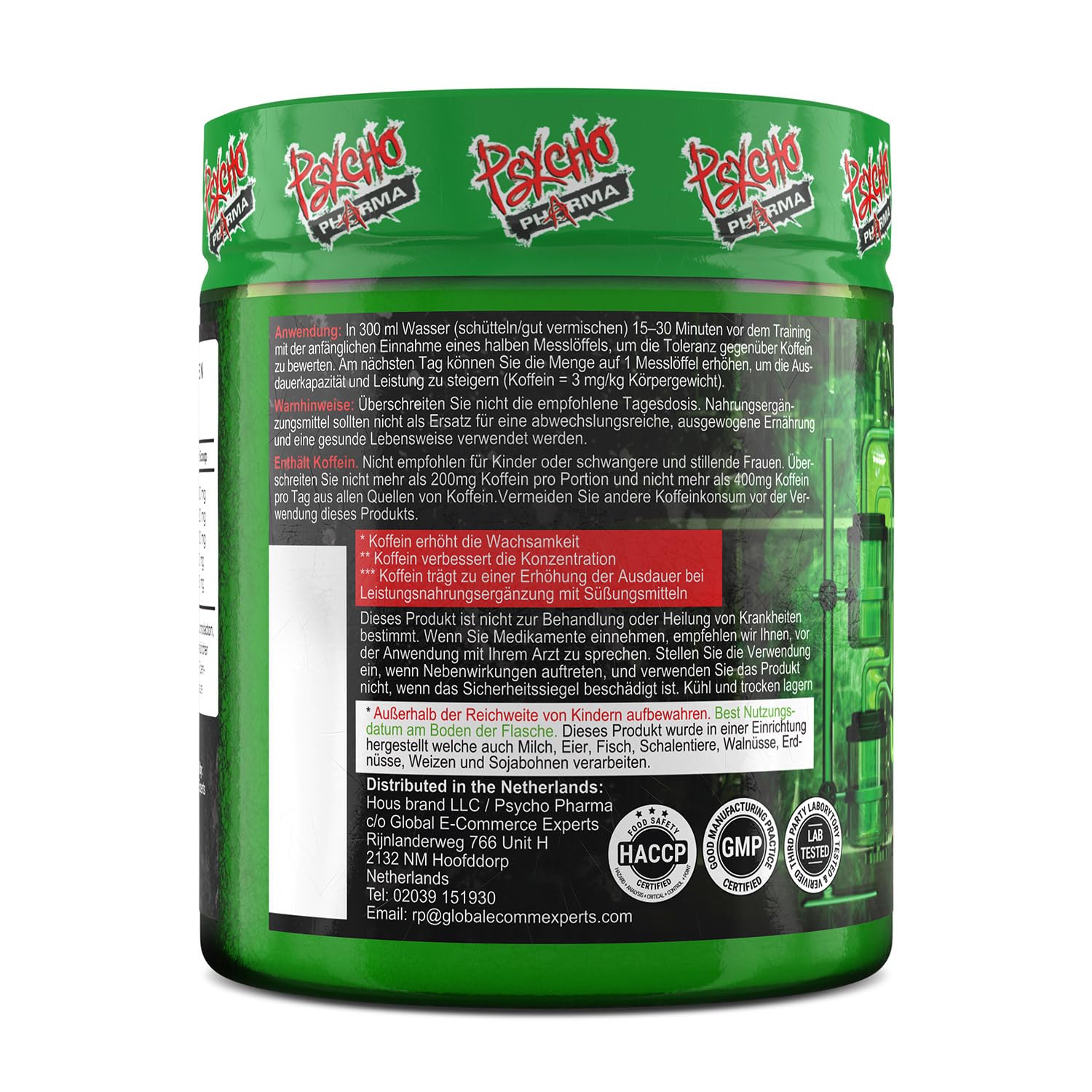 Psycho Pharma Edge of Insanity Pre-Workout Supplement 305g - Boost Energy & Focus for Intense Gym Sessions & Bodybuilding