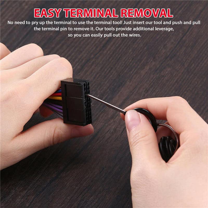 82Pcs Automotive Terminal Removal Tool Kit - Wire Connector Pin Extractor Set with Ejector Tools for Car Electrical Repairs | Waterproof Case Included | Ideal for DIY Mechanics & Professional Auto Technicians