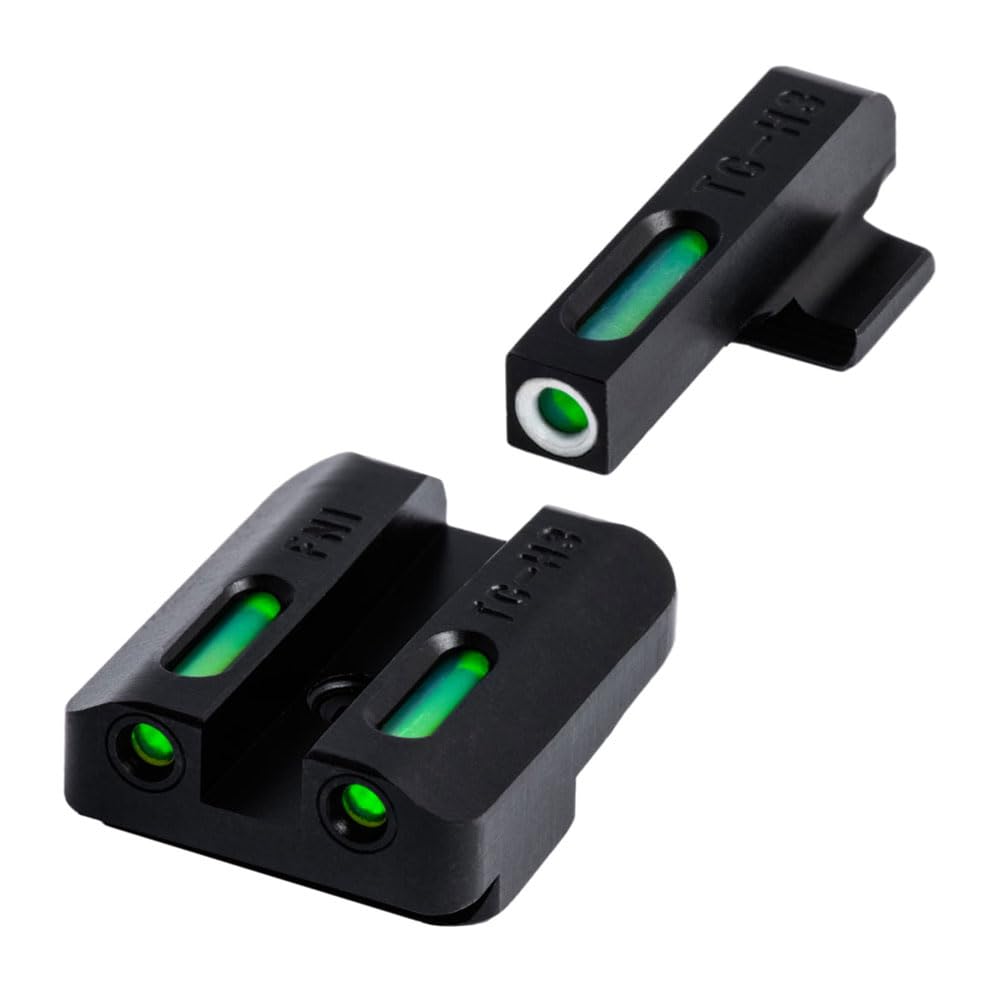 TRUGLO TFX Handgun Sight - Durable Shock-Resistant Compact Tritium & Fiber-Optic Sight for Pistols - Bright Glow for Day & Night Use - Perfect for Home Defense, Tactical Training and Concealed Carry