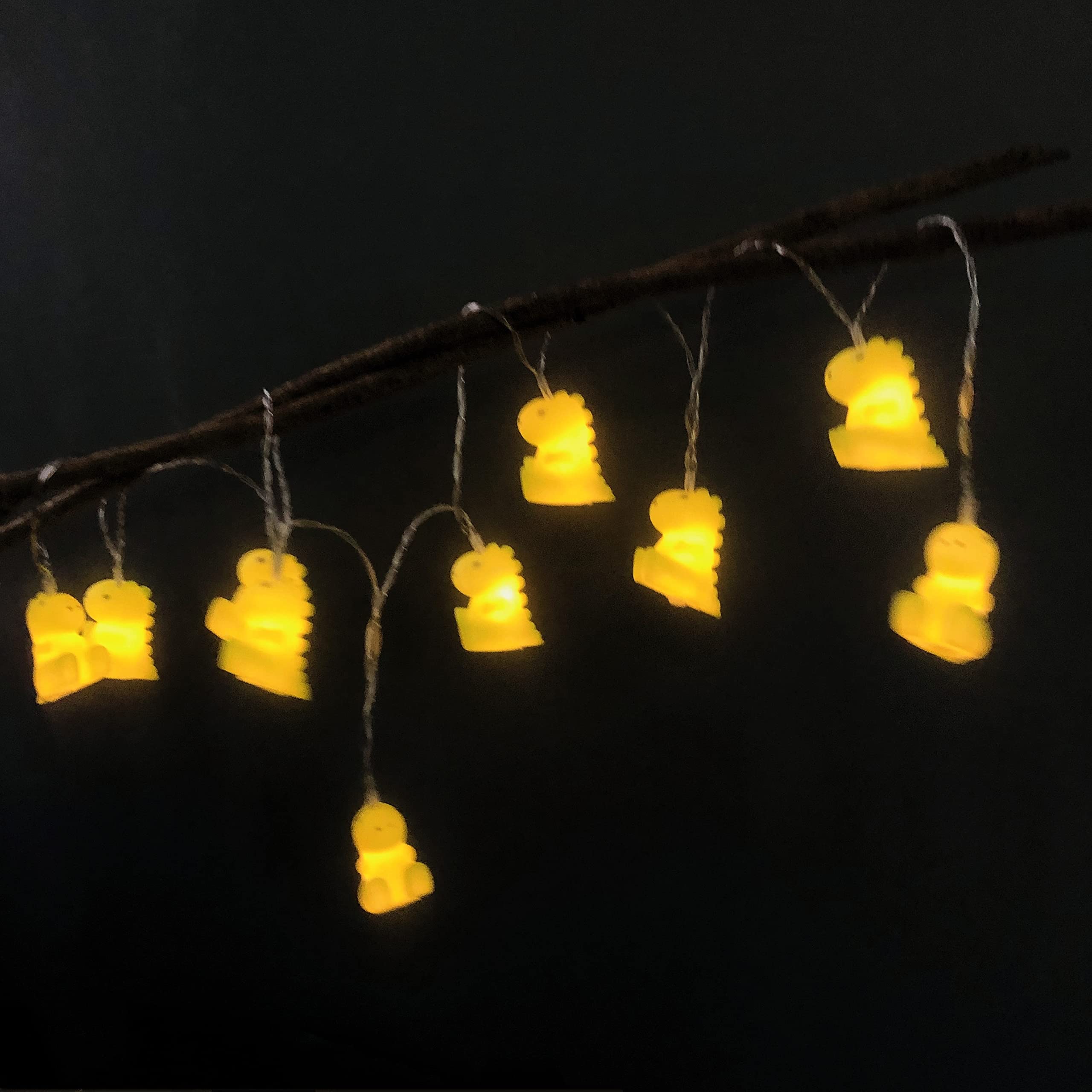 5.4 FT Cute Dinosaur String Lights - 10 LED Battery Operated Fairy Lights for Home, Party, Christmas & Camping Decor (1.65m/10LED, Small Dinosaur) - Perfect for Bedroom, Nursery, Garden & Outdoor Decorations