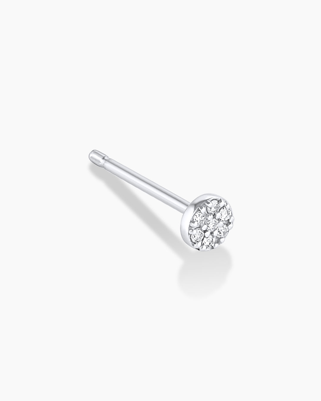 Diamond Pavé Single Stud Earrings - 14K Gold Plated Cubic Zirconia Stud Earrings for Women | Perfect for Everyday Wear, Parties & Special Occasions