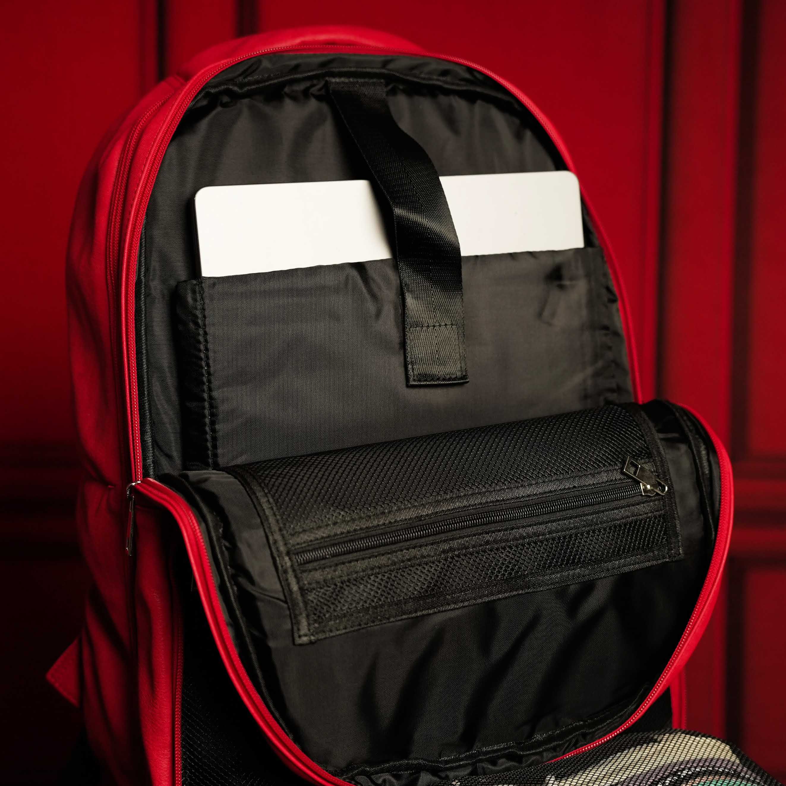 Premium Red Leather Shoe Bag for Size 17 - XL Design with Patent Protection - Perfect for Travel, Storage & Sneaker Collection Organization